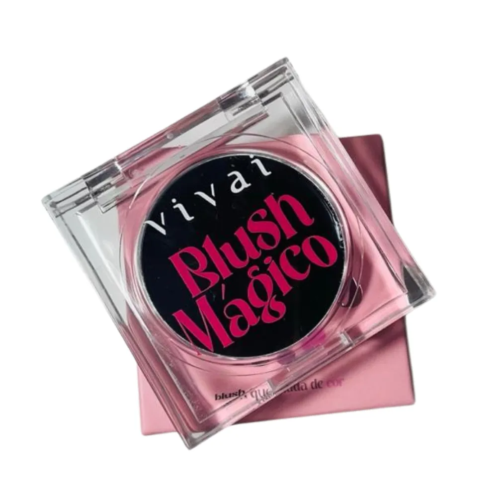 Blush Mágico Vivai Rosa Natural Que Muda de Cor Blush Compacto Efeito Natura Lançamento