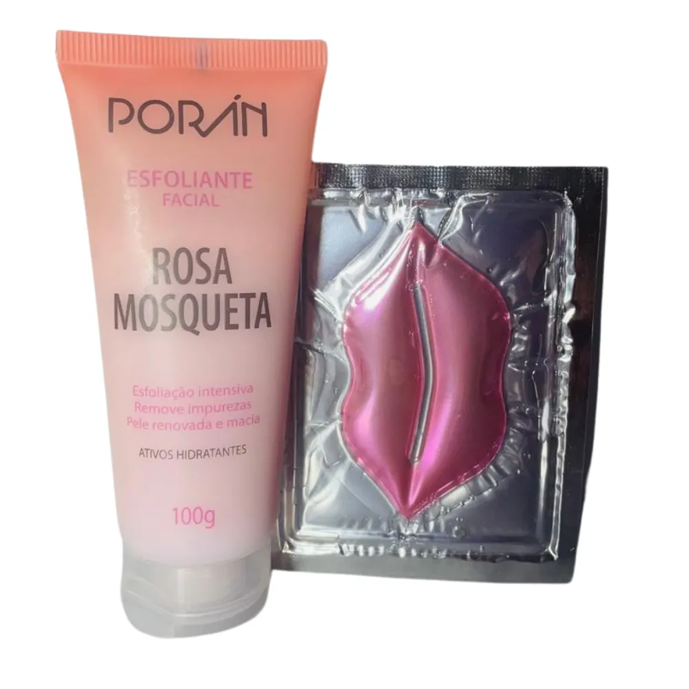 Esfoliante Facial Rosa Mosqueta 100g Poran Rosto Macio Esfoliação Intensiva