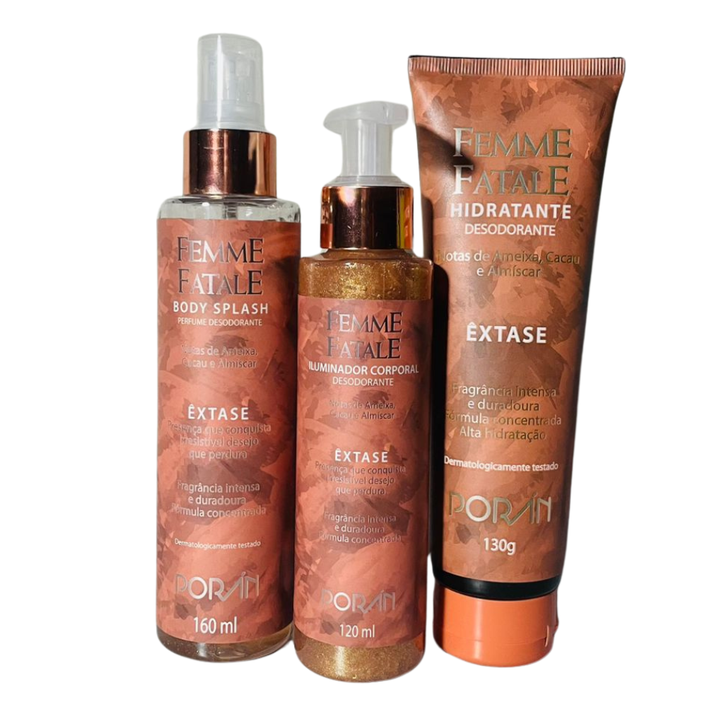 Femme Fatale ÊXTASE  - Hidratante Iluminador e Body Splash