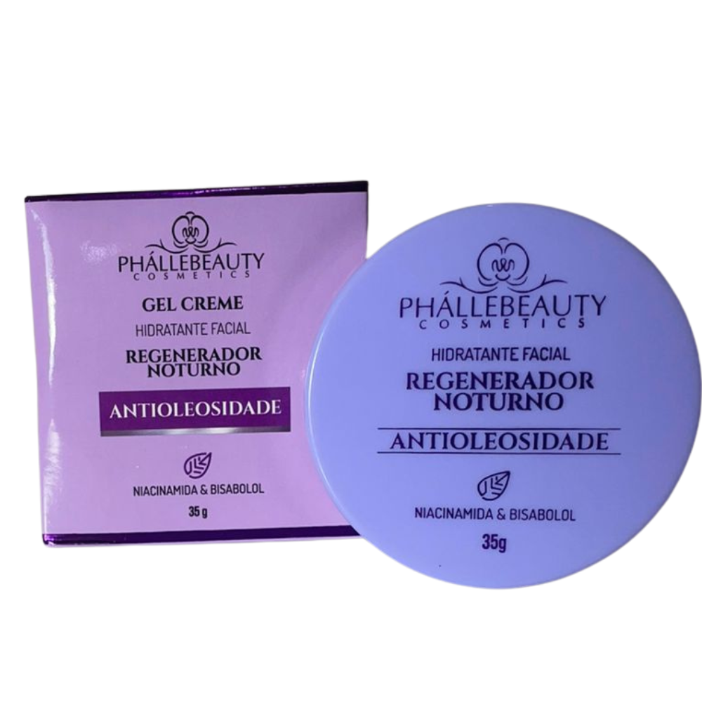 GEL Creme Hidratante Facial PHÁLLEBEAUTY - Regenerador Noturno